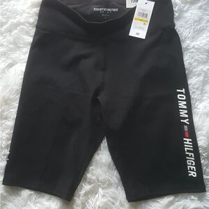 Tommy Hilfiger Sport black High Waist Jersey Legging Shorts NWT Size Medium